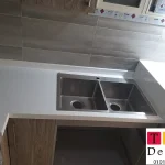 تفاصيل تشطيب كاونتر توب كوريان في مطبخ حديث